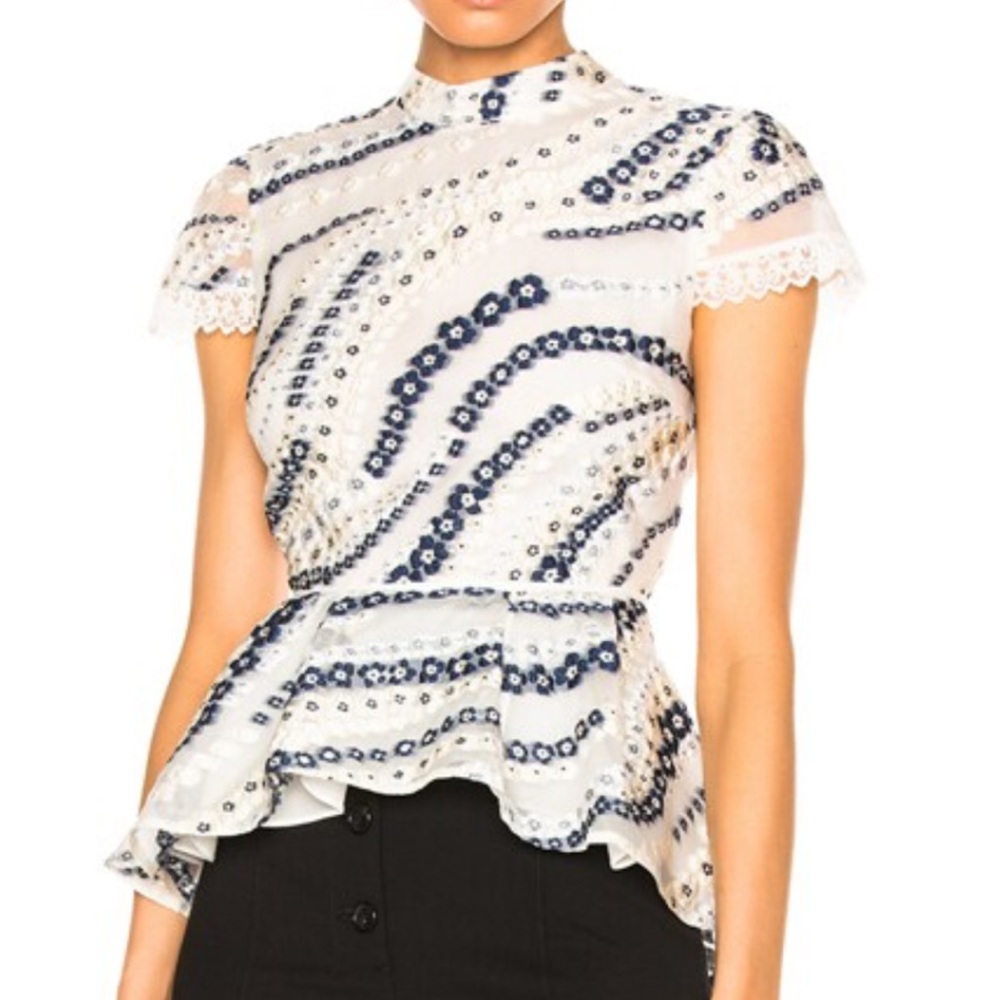 ERDEM
Pauletta Suzu Swirl Fil Coupe Top